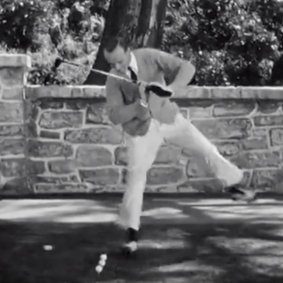 Trick-shot artist pays tribute to classic Fred Astaire golf clip