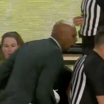 Jerry Stackhouse got so pissed at the refs that a cop had to hold him back after his ejection