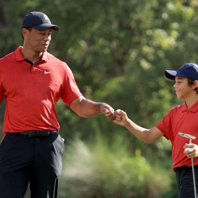 Tiger Woods on mind games with son Charlie: 'It's non-stop'