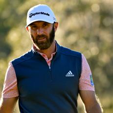 PONTE VEDRA BEACH, FL - MARCH 12: Dustin Johnson walks along the sixth hole during the second round of THE PLAYERS Championship on THE PLAYERS Stadium Course at TPC Sawgrass on March 12, 2022, in Ponte Vedra Beach, FL. (Photo by Ben Jared/PGA TOUR via Getty Images)