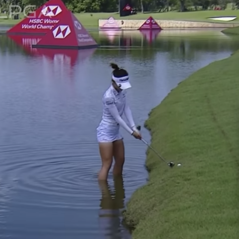 Lydia Ko's ridiculous par save from the water is a shot even average golfers need to know how to hit