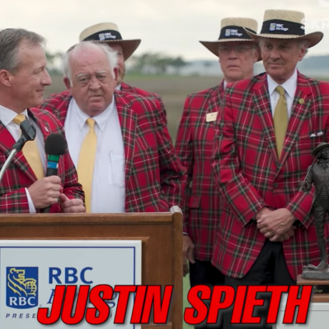 Jordan Spieth introduced as 'Justin Spieth' during jacket presentation for tournament he literally just won