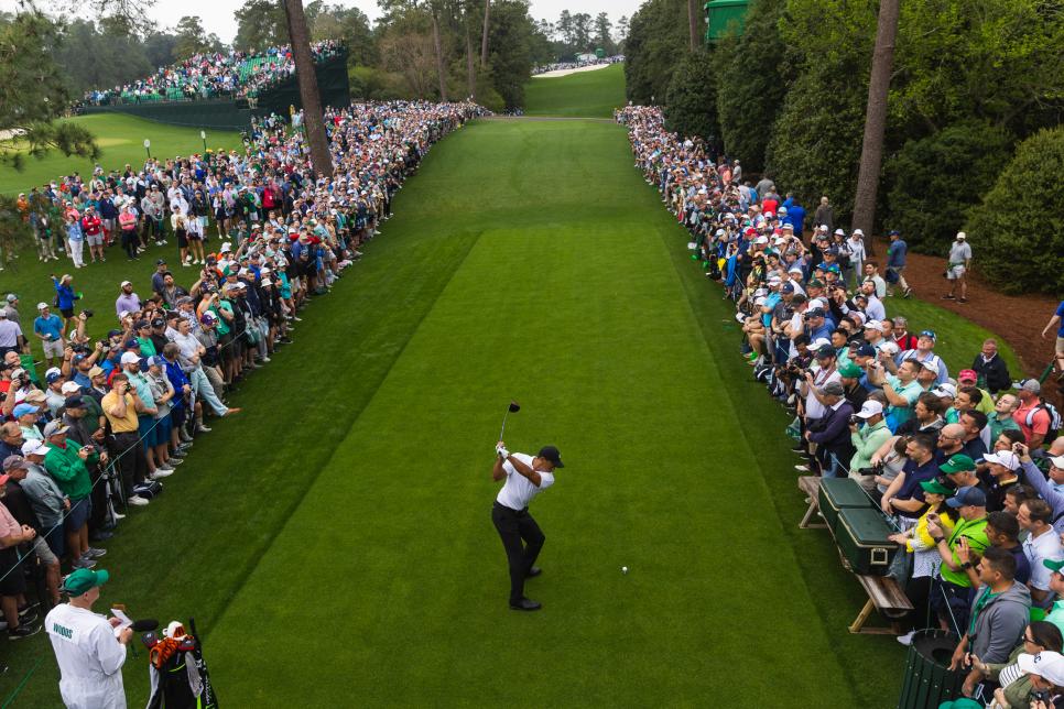 during a practice round of the 2022 Masters Tournament held in Augusta, GA at Augusta National Golf Club on Wednesday, April 6, 2022.