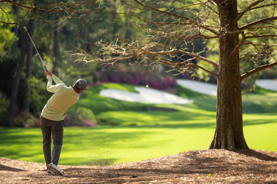 during the third round of the 2022 Masters Tournament held in Augusta, GA at Augusta National Golf Club on Saturday, April 9, 2022.