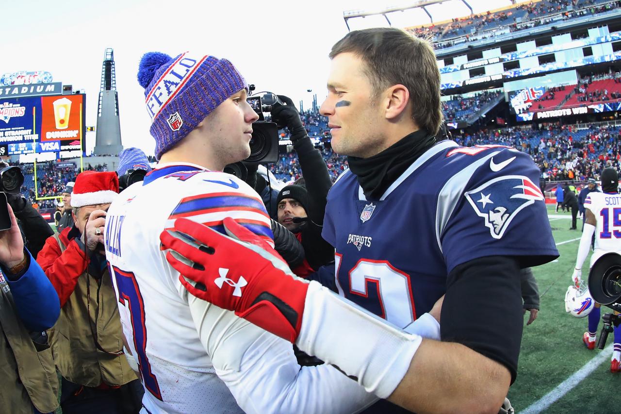 Josh Allen Played The Match with Ball Featuring Tom Brady Combine Pic