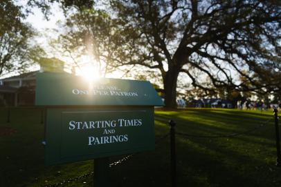 Starting times and pairings for the first and second round at Augusta National