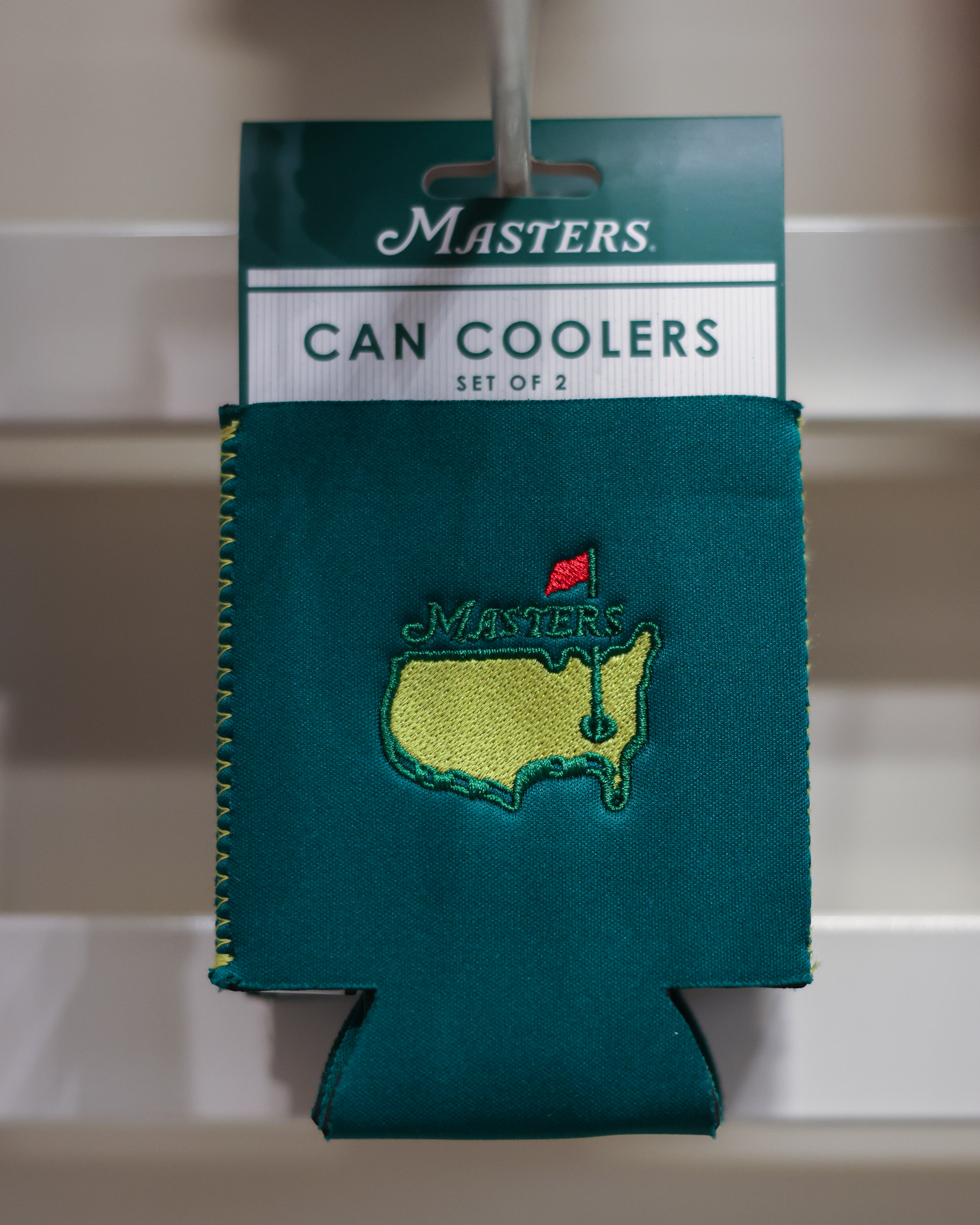 Masters Green Souvenir Can Coolers-Set of 2 