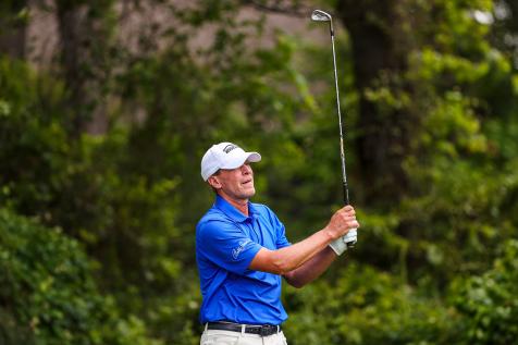 Steve Stricker leads PGA Tour Champions event in first start since being sidelined with illness