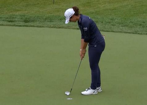 LPGA pro finishes round putting with wedge after freak equipment mishap