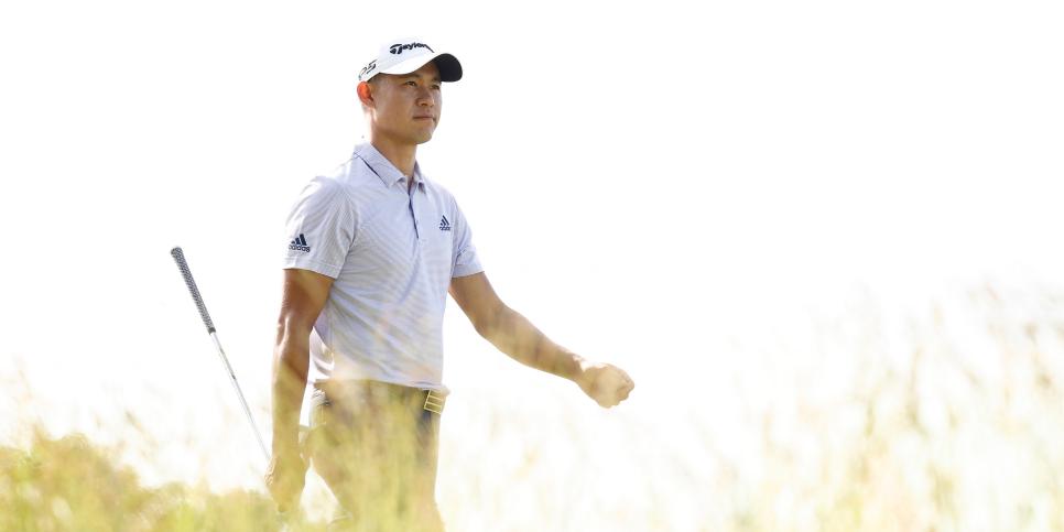 BROOKLINE, MASSACHUSETTS - JUNE 16: Collin Morikawa of the United States walks off the sixth tee during round one of the 122nd U.S. Open Championship at The Country Club on June 16, 2022 in Brookline, Massachusetts. (Photo by Jared C. Tilton/Getty Images)