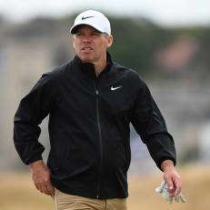 ST ANDREWS, SCOTLAND - JULY 15: Paul Casey of England during Day Two of The 150th Open at St Andrews Old Course on July 15, 2022 in St Andrews, Scotland. (Photo by Ross Parker/SNS Group via Getty Images)