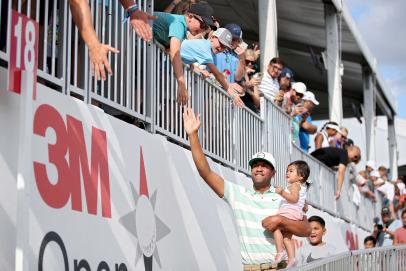 ‘I called bank’: The lucky grandstand bounce that propelled Tony Finau to his 3M Open win