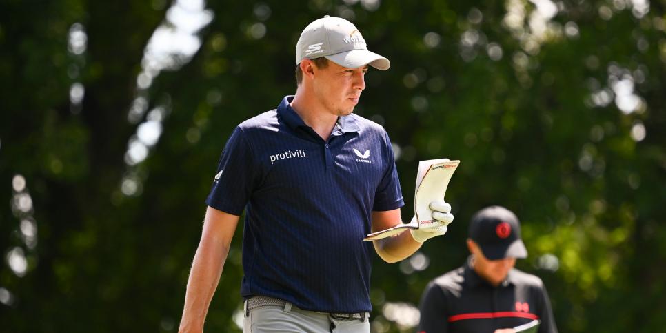 MEMPHIS, TENNESSEE - AUGUST 12: Matthew Fitzpatrick of England on the eighth tee during the second round of the FedEx St. Jude Championship at TPC Southwind on August 12, 2022 in Memphis, Tennessee. (Photo by Tracy Wilcox/PGA TOUR via Getty Images)