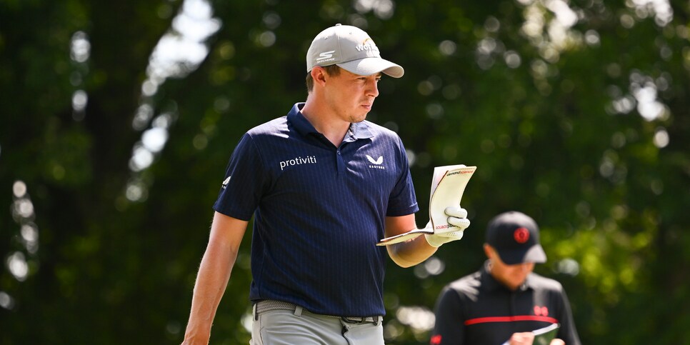 MEMPHIS, TENNESSEE - AUGUST 12: Matthew Fitzpatrick of England on the eighth tee during the second round of the FedEx St. Jude Championship at TPC Southwind on August 12, 2022 in Memphis, Tennessee. (Photo by Tracy Wilcox/PGA TOUR via Getty Images)