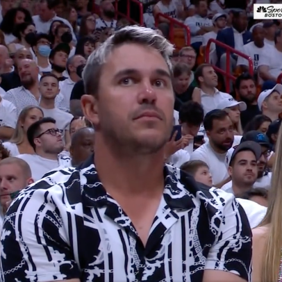 Brooks Koepka and Jena Sims spotted sitting courtside at Game 5 of Celtics-Heat on Wednesday