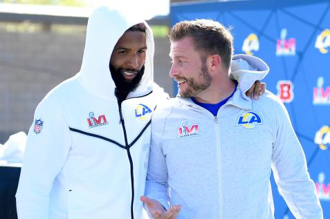 Sean McVay says Odell Beckham Jr. has to re-sign with the Rams to make up for crashing his wedding over the weekend