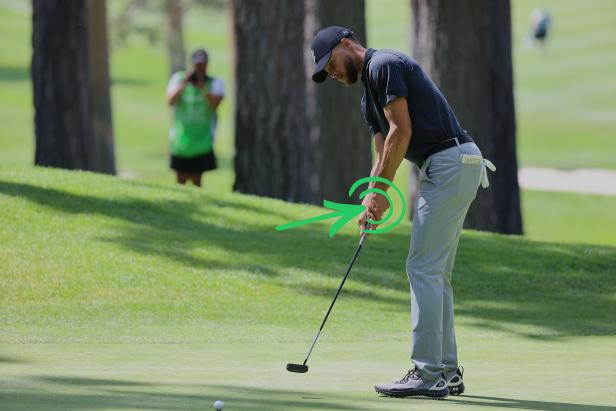 Steph Curry’s putting stroke features a useful tip for the rest of us