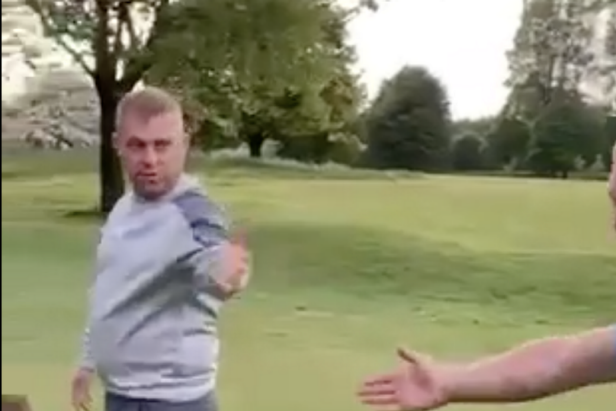 Wanted gangster caught on camera refereeing bare-knuckle fight on UK golf green
