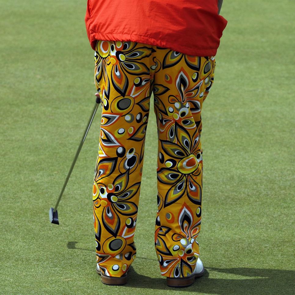 US golfer John Daly putts on the 2nd green, on the third day of the 138th British Open Championship at Turnberry Golf Course in south west Scotland, on July 18, 2009. AFP PHOTO/Glyn Kirk (Photo by GLYN KIRK / AFP) (Photo by GLYN KIRK/AFP via Getty Images)