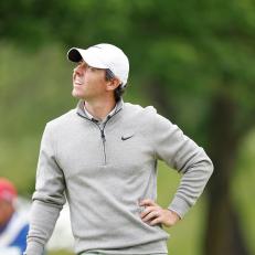 TORONTO- .  Rory McIlroy looks to the sky during the second round.  PGA is back in Canada at the Oakdale GC in Toronto on Friday.(Photo by R.J. Johnston/Toronto Star via Getty Images)
