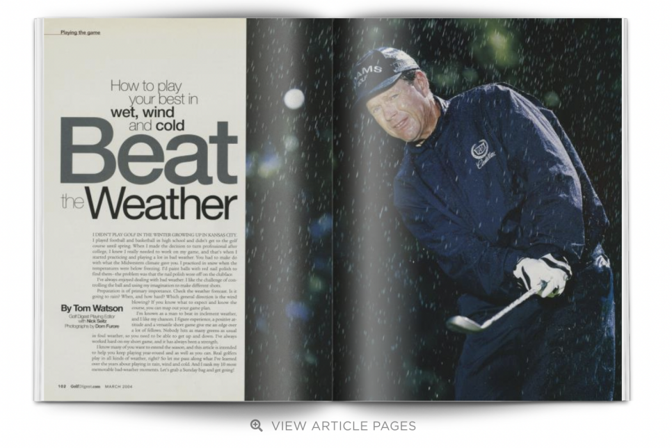 Tom Watson’s best golf tips for playing in the rain, wind and cold – Australian Golf Digest