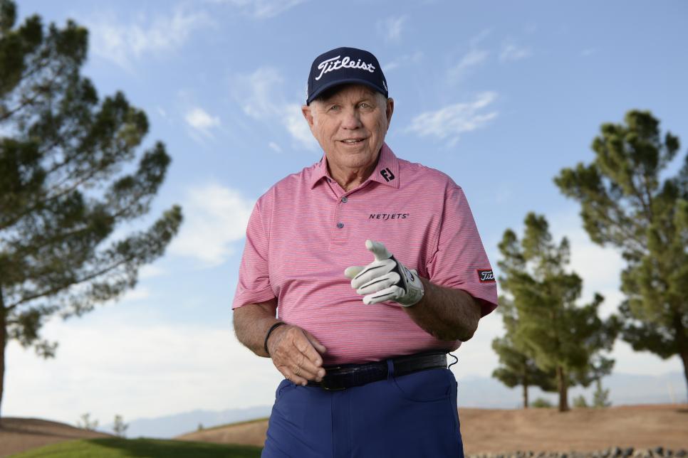 Instruction with Butch Harmon at the Butch Harmon Golf Academy in Henderson, NV on October 16, 2019..