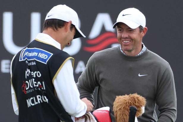 More fireworks from McIlroy and Reed (this time on the course) as rain brings Monday finish awaits