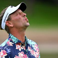 MADRID, SPAIN - OCTOBER 15: Marcel Siem of Germany reacts on the 18th green on Day Four of the acciona Open de Espana presented by Madrid at Club de Campo Villa de Madrid on October 15, 2023 in Madrid, Spain. (Photo by Stuart Franklin/Getty Images)