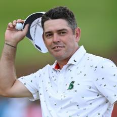 BEL OMBRE, MAURITIUS - DECEMBER 17: Louis Oosthuizen of South Africa celebrates victory on Day Four of the AfrAsia Bank Mauritius Open 2024 at Heritage La Reserve Golf Club on December 17, 2023 in Bel Ombre, Mauritius. (Photo by Stuart Franklin/Getty Images)