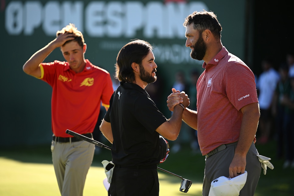 Five days after wife gives birth, Jon Rahm falls short in playoff in