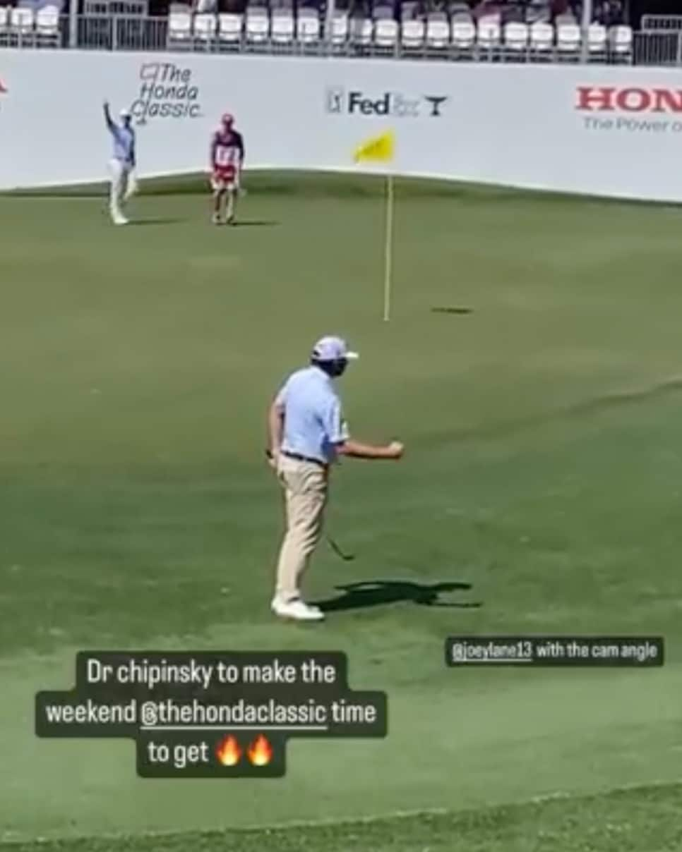 Watch a Monday qualifier chip in on the last hole to make first PGA ...