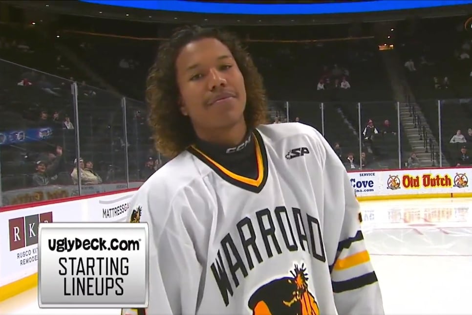 The team intros from the Minnesota high school hockey tourney are a parade  of crisp lettuce, sick cabbage, and crazy flow, This is the Loop