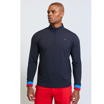 Redvanly Men's Hubbard Quarter Zip in Black