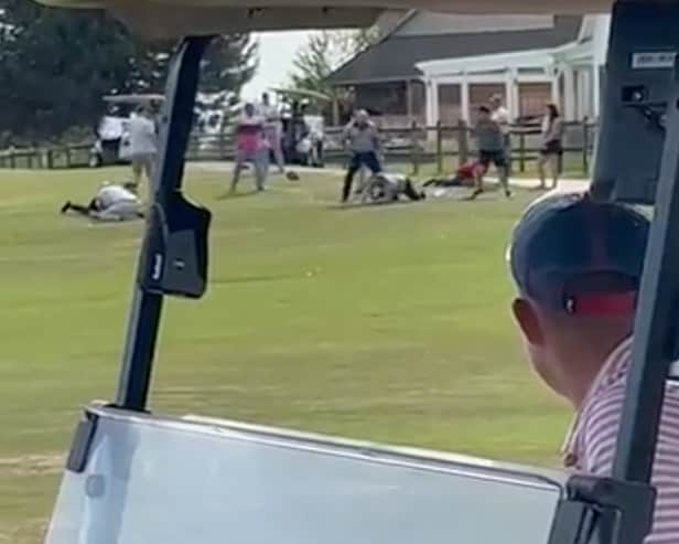 Another day another absolutely insane fight on a golf course this one Another day another absolutely insane fight on a golf course this one