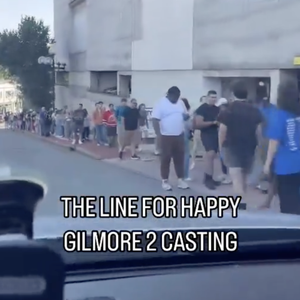 You had to have a screw loose to wait on this never-ending line for ‘Happy Gilmore 2’ casting