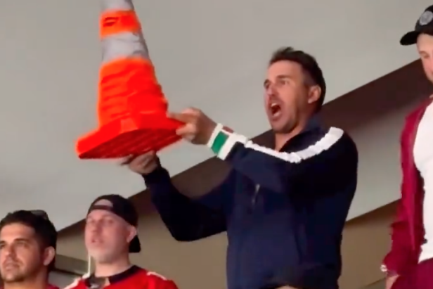 Brooks Koepka shouting “you’re a f—king traffic cone” at Aaron Ekblad while holding a traffic cone is LIV Golf's best highlight yet