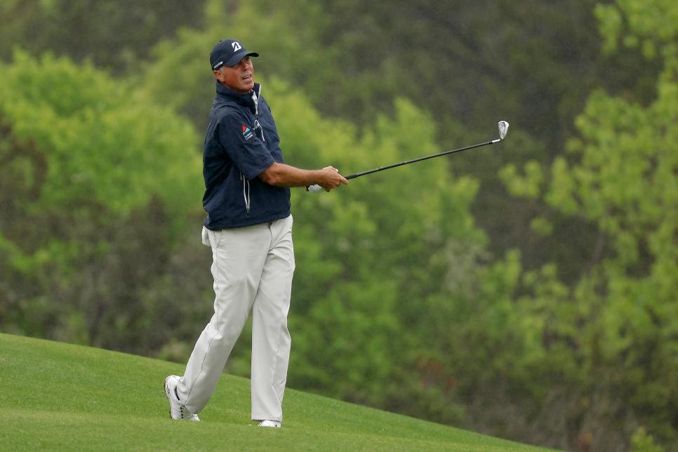 AUSTIN, TEXAS - MARCH 24: Matt Kuchar of the United States follows his shot on the second hole during day three of the World Golf Championships-Dell Technologies Match Play at Austin Country Club on March 24, 2023 in Austin, Texas. (Photo by Mike Mulholland/Getty Images)
