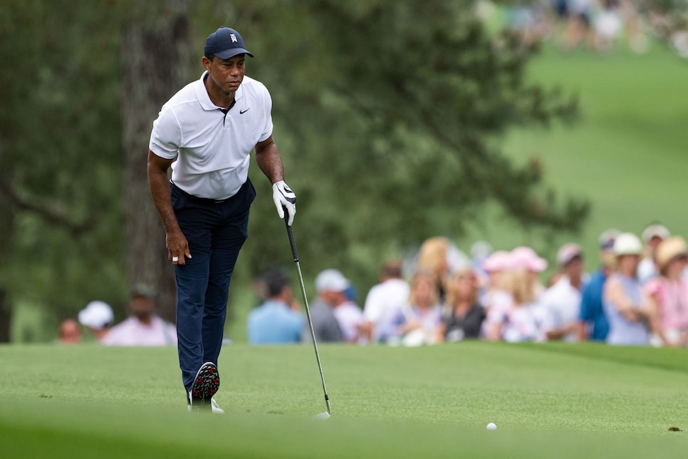  during the first round of the 2023 Masters Tournament held in Augusta, GA at Augusta National Golf Club on Thursday, April 6, 2023.
