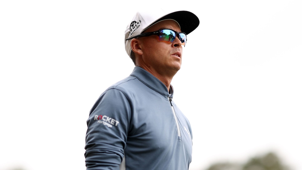 LOS ANGELES, CALIFORNIA - JUNE 15: Rickie Fowler of the United States walks from the tee during the first round of the 123rd U.S. Open Championship at The Los Angeles Country Club on June 15, 2023 in Los Angeles, California. (Photo by Richard Heathcote/Getty Images)