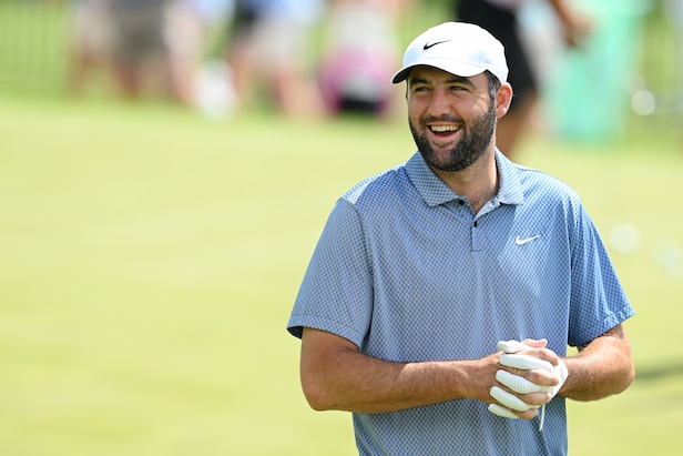 pga-championship-2024:-scottie-scheffler-arrives-to-valhalla-after-birth-of-son