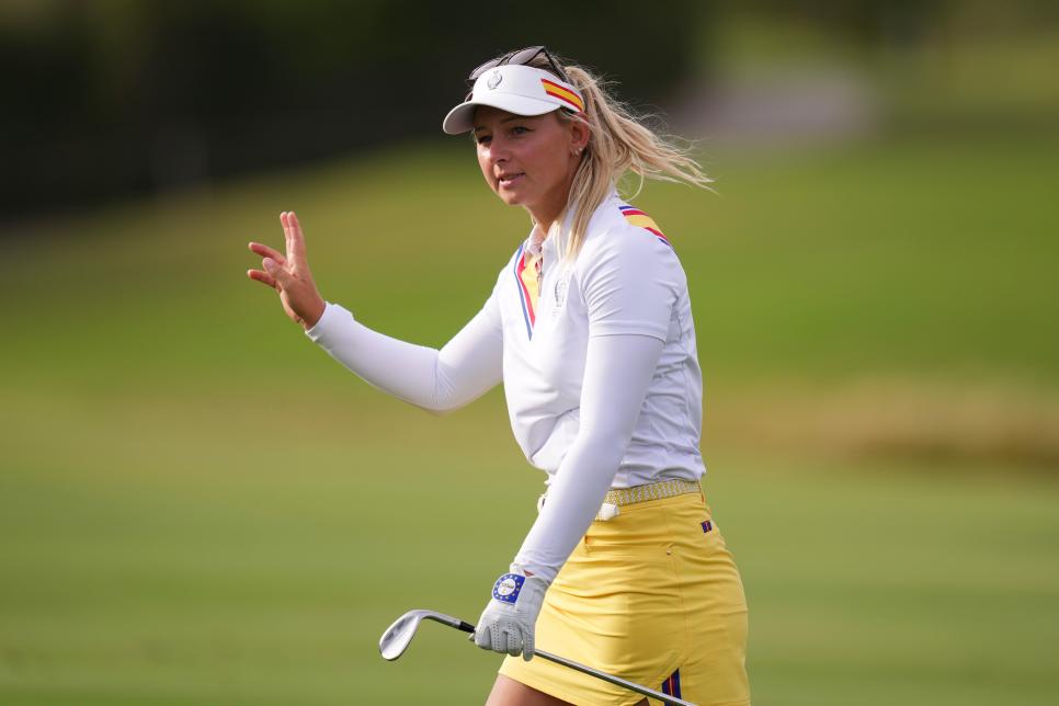 Emily Kristine Pedersen makes second ace in the history of the Solheim ...