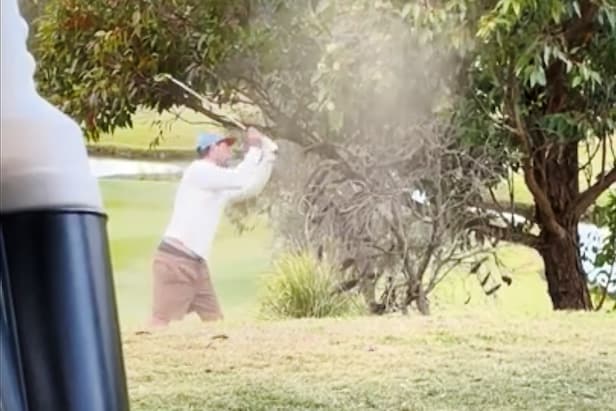 golfers-paired-with-random-lunatic,-capture-video-of-him-attacking-a-tree-before-getting-kicked-off-the-course