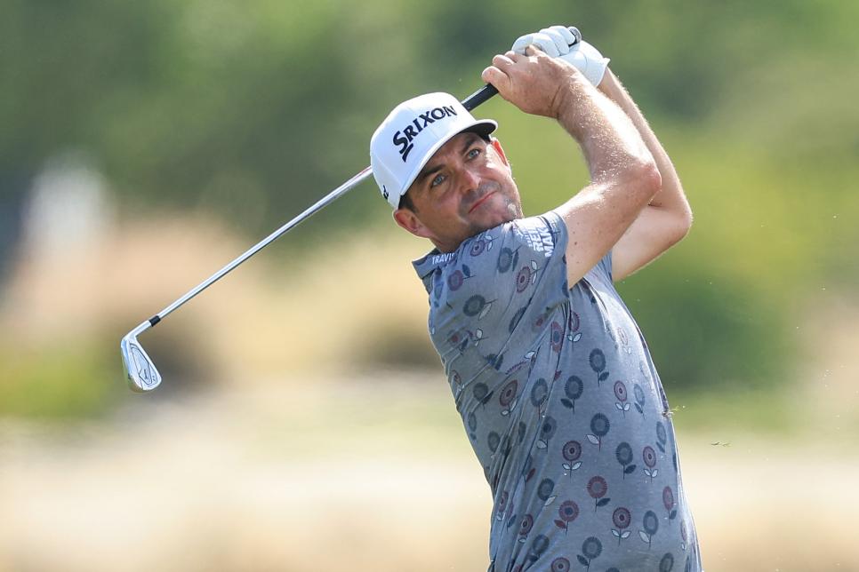 NASSAU, BAHAMAS - DECEMBER 02: Keegan Bradley of the United States plays his second shot on the third hole during the third round of the Hero World Challenge at Albany Golf Course on December 02, 2023 in Nassau, . (Photo by David Cannon/Getty Images)