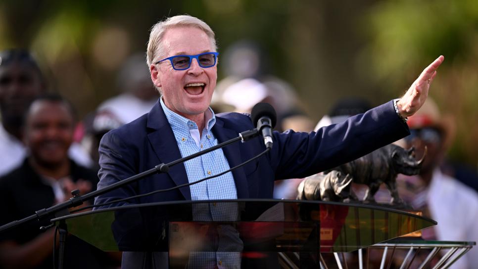 NAIROBI, KENYA - MARCH 12: Keith Pelley, CEO of the DPO World Tour during the final round of the Magical Kenya Open Presented by Absa at Muthaiga Golf Club on March 12, 2023 in Kenya. (Photo by Stuart Franklin/Getty Images)