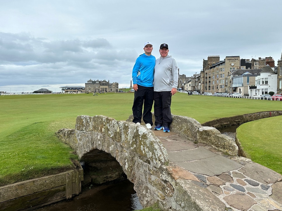 /content/dam/images/golfdigest/fullset/2024/12/brady-coffin-jay-coffin-swilcan-bridge-st-andrews.jpg