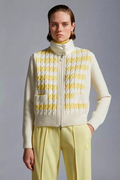 Moncler Women's Padded Wool Cardigan