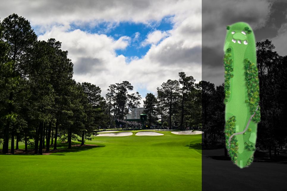 AUGUSTA, GA - APRIL 09:  A course scenic view from the seventh hole fairway during the continuation of the weather-delayed third round of the 2023 Masters Tournament at Augusta National Golf Club on April 9, 2023, in Augusta, Georgia. (Photo by Keyur Khamar/PGA TOUR via Getty Images)