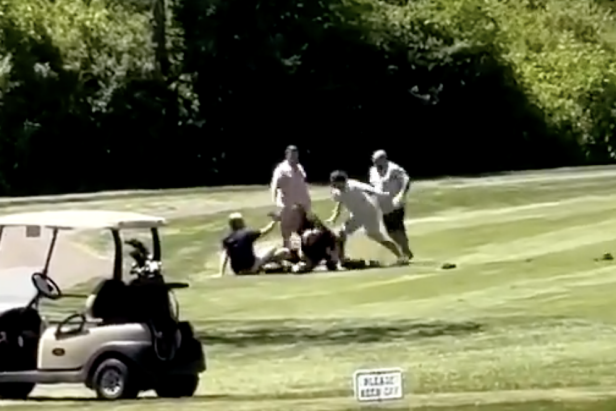 Wild Father’s Day golf-course brawl goes viral (and you won’t believe what started it)