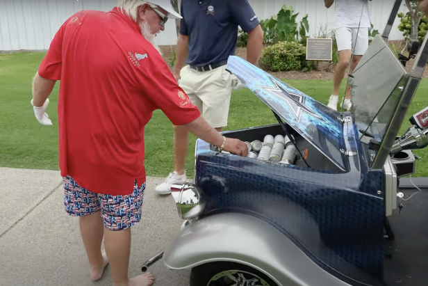 John Daly’s incredible golf cart cooler was the highlight of his ‘Break 50’ episode with Bryson DeChambeau