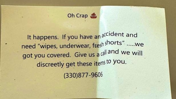 Ohio golf course offers fresh underpants, wipes and shorts for any golfer who poops themselves (yes, really)